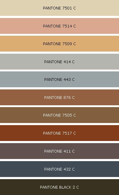 palet earth tone / pantone